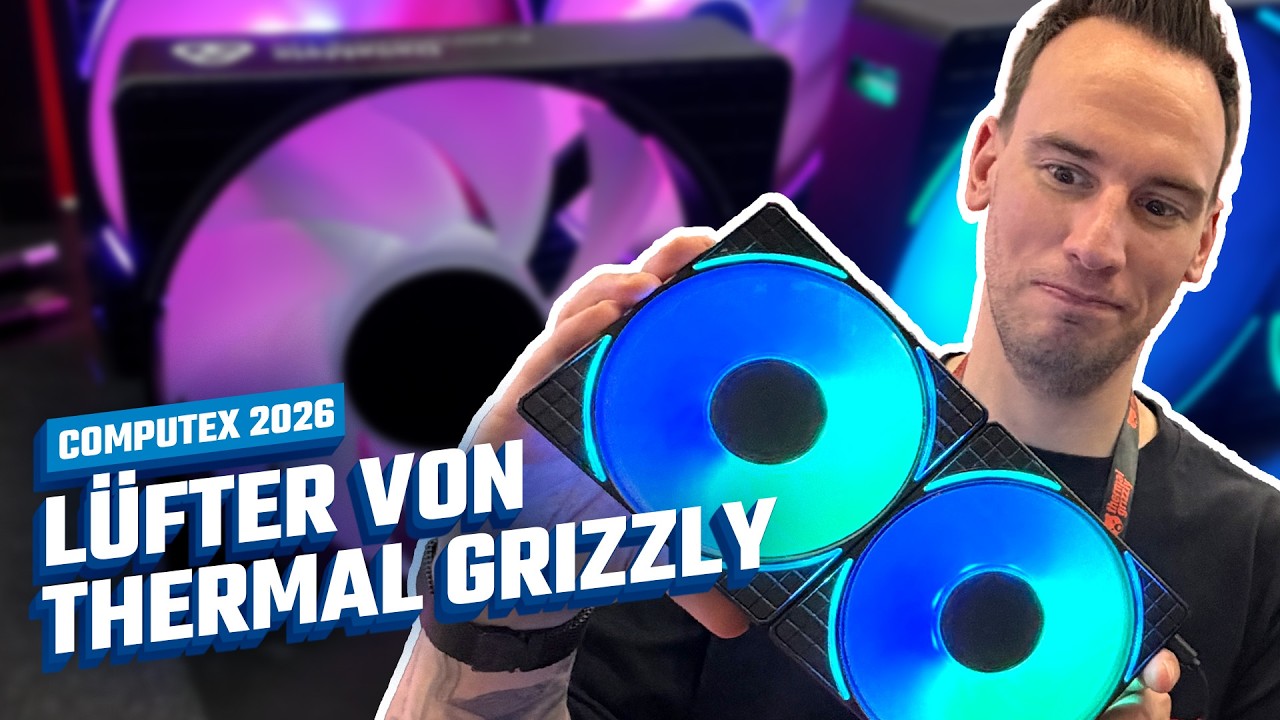 Thermal Grizzly: Erster eigener L&uuml;fter und Noctua im Wireview Pro 2 | PCGH auf der Computex 2026