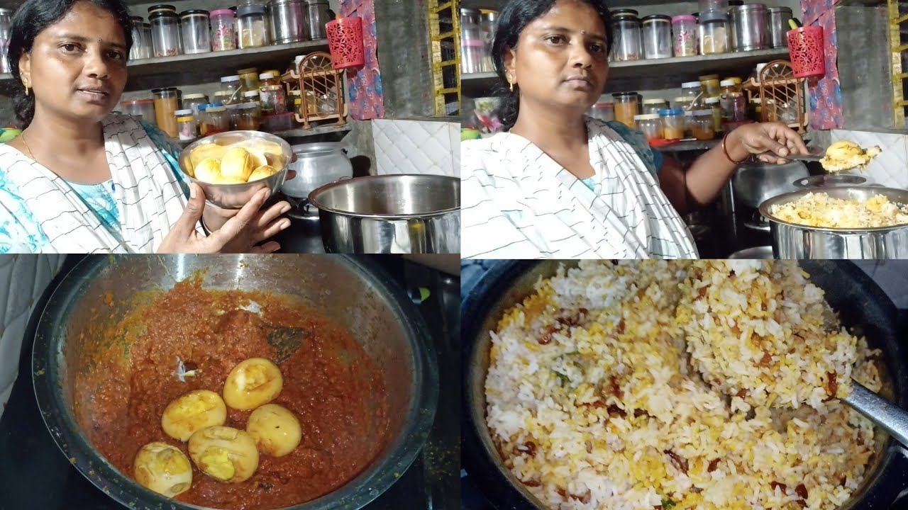 ఈరోజు ఎగ్ బిర్యానీ చేశాను నార్మల్ బియ్యం తోటి ట్రైచేశాను చాలా బాగా వచ్చింది#eggbiryani#cooking#vlogs