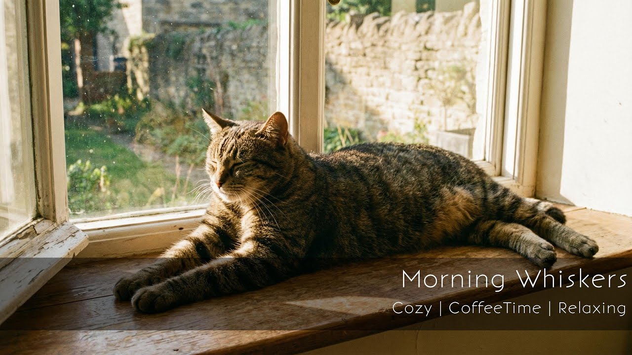 Cozy Acoustic Guitar Morning Music | Morning Whiskers☀️🐾Relaxing music for coffee and breakfast