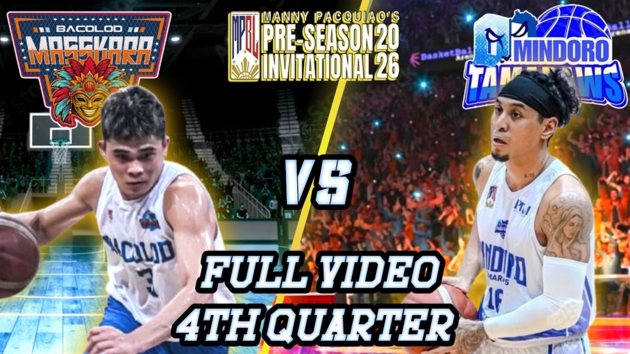 Bacolod vs Mindoro Full 4th Quarter | 2026 MPBL Pre-Season