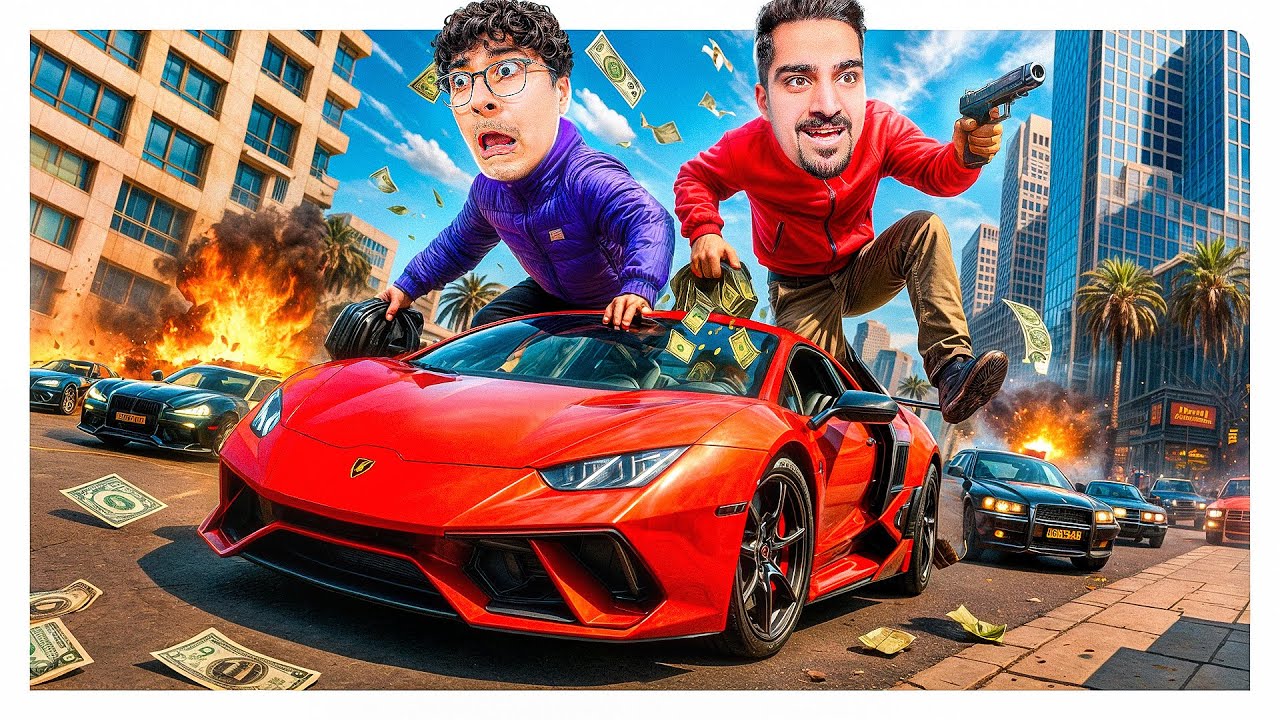 دو یوتوبر در برابر خیلی پوولیس | GTA V
