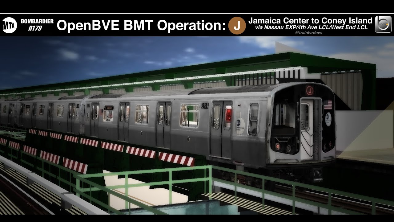OpenBVE BMT Operation | R179 (J) to Coney Island via (R) & (D)