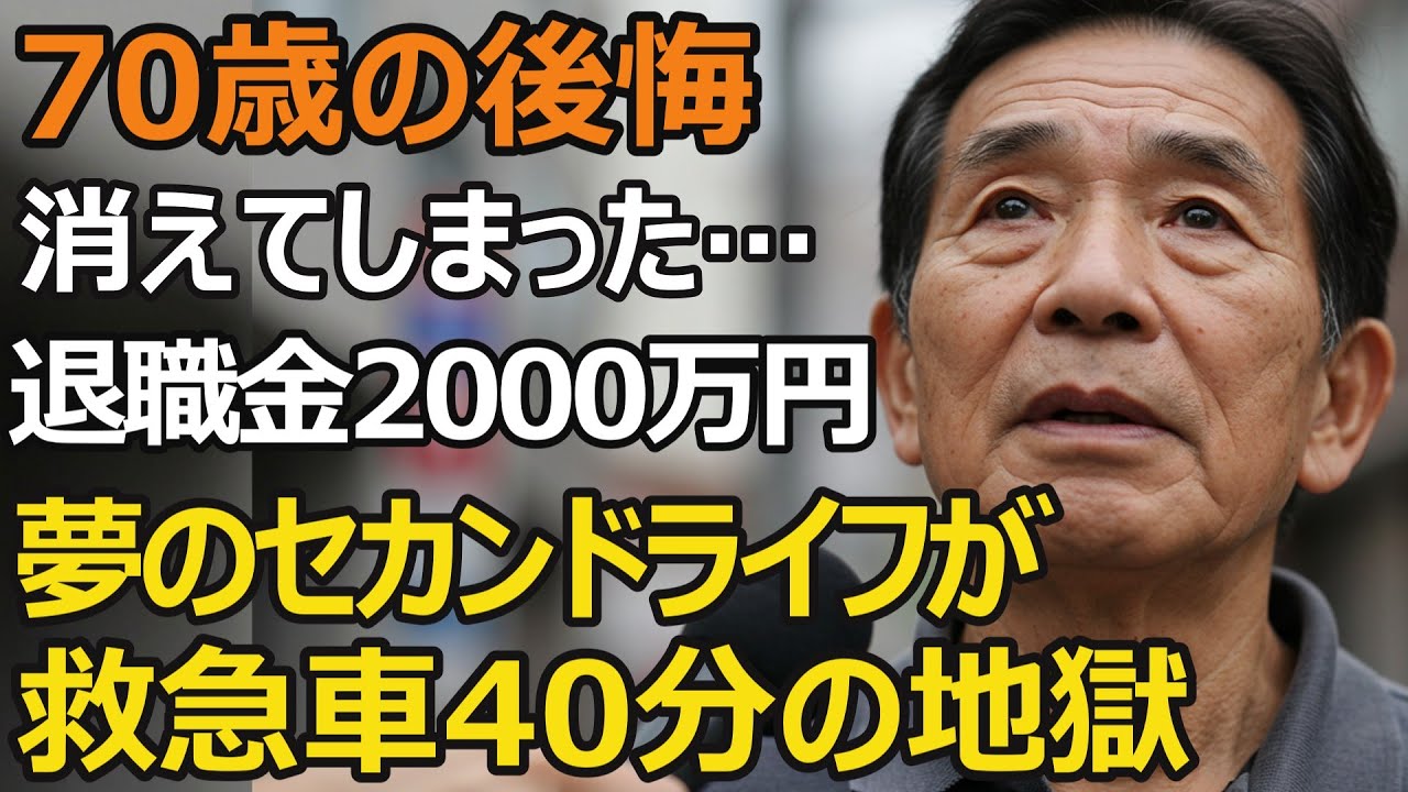 70歳夫婦、退職金2,000万円、年金月26万円。夢のセカンドライフ3年後に待っていた絶望と残酷な現実。