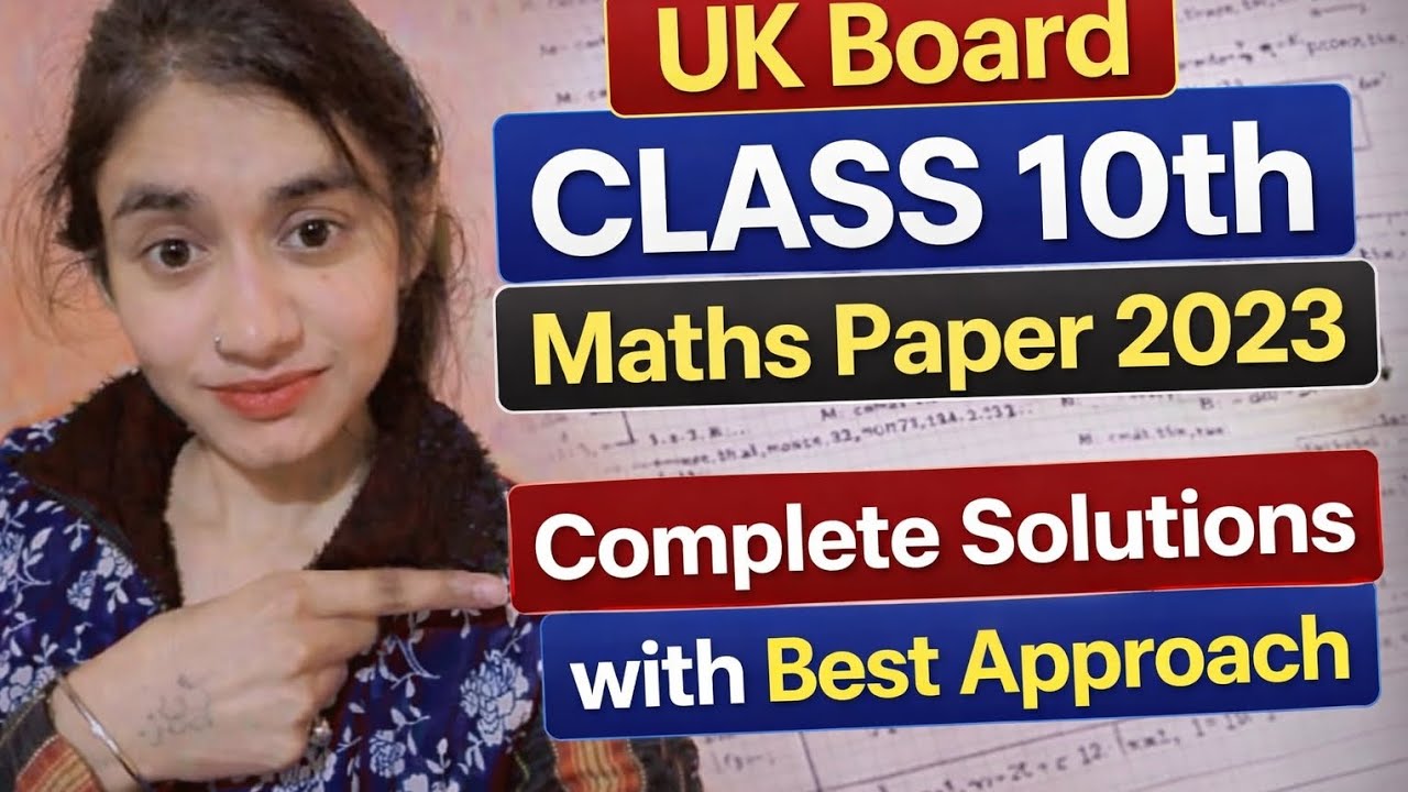 Uk Board Class 10th Maths paper 2023 Complete solutions with Best Approach 🔥🔥|| UTTARAKHAND Board ||