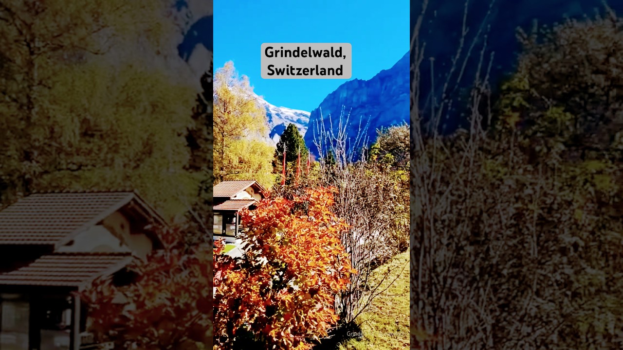 Grindelwald, Switzerland | Street View & Mountain Magic in 18 Seconds!🇨🇭🏔️  #travelshorts