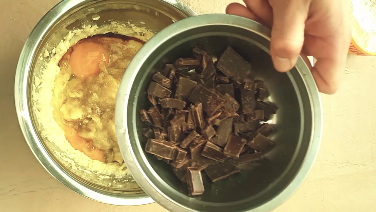 Budin de bananas con chocolate ! receta en descripcion.