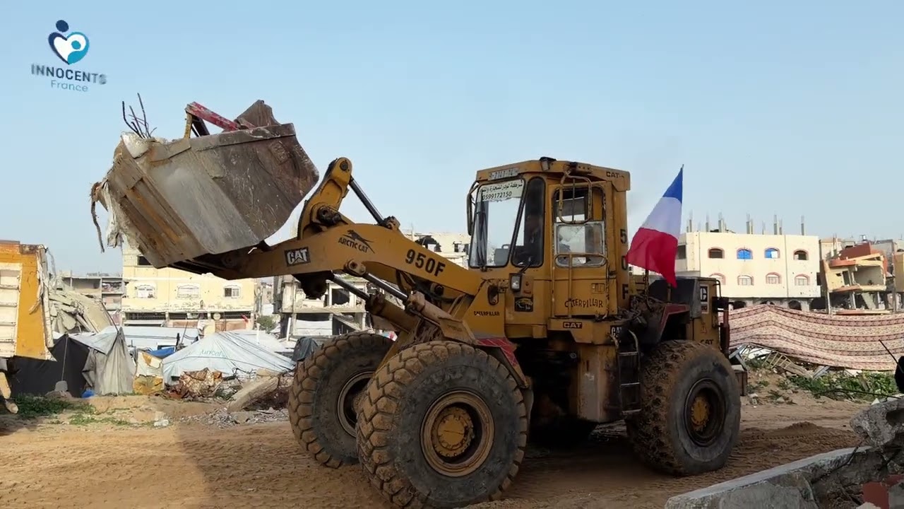 مشروع إزالة الركام  و فتح الطرقات  قطاع غزة 🇲🇦🇵🇸