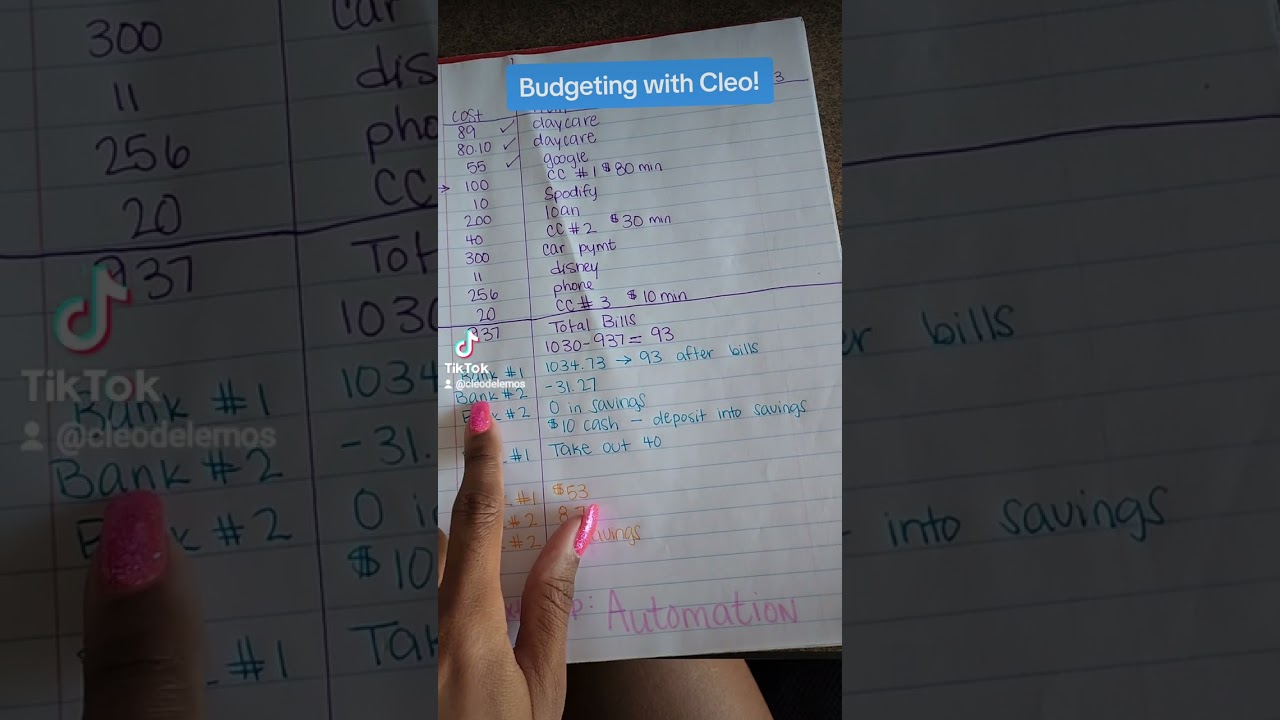 Budgeting with Cleo!