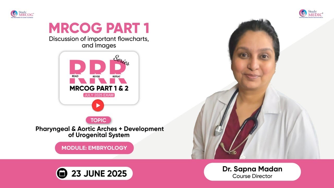 MRCOG Part 1 | RRR Series Season 3 | Dr Sapna Madan | Pharyngeal & aortic arches
