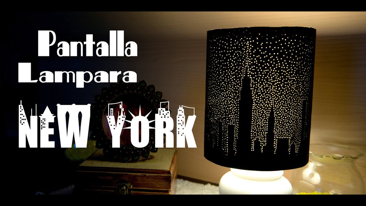Pantalla de Lampara New York Estrellado de Papel Bellisimo y Facil