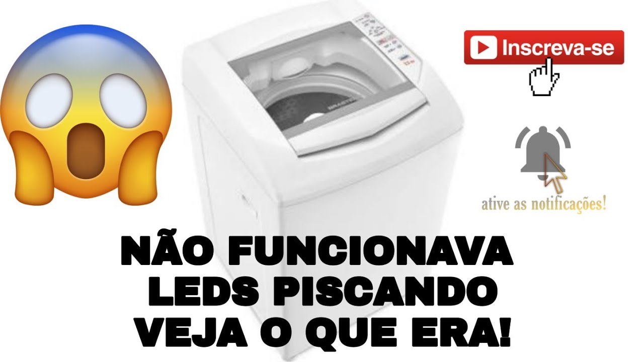 MÁQUINA DE LAVAR ROUPAS BRASTEMP COM OS LEDS PISCANDO RESOLVA AGORA.
