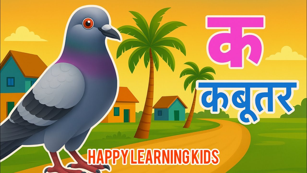 क से कबूतर 🕊️ | Hindi Alphabet Rhymes | K Se Kabutar | Kids Learning Rhymes