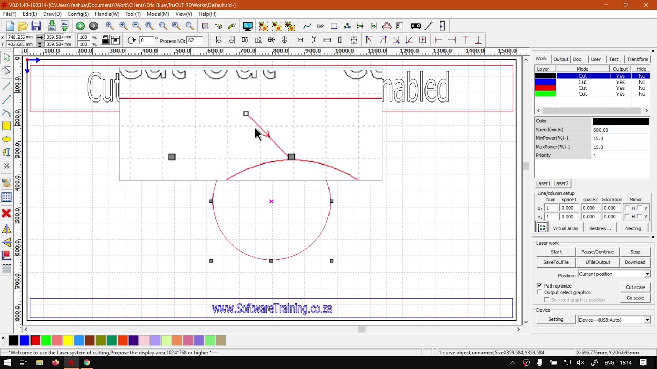 TruCUT RDWorks the Cut In Feature and Its Options (Part 4) Cut in and Out Video Mini-Series