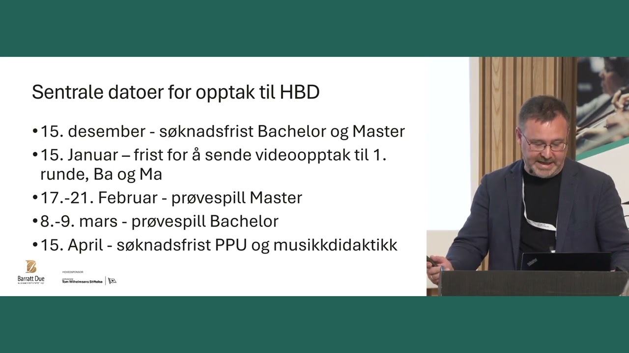 Høstseminaret 2024 - Søknad, prøvespill og opptak.