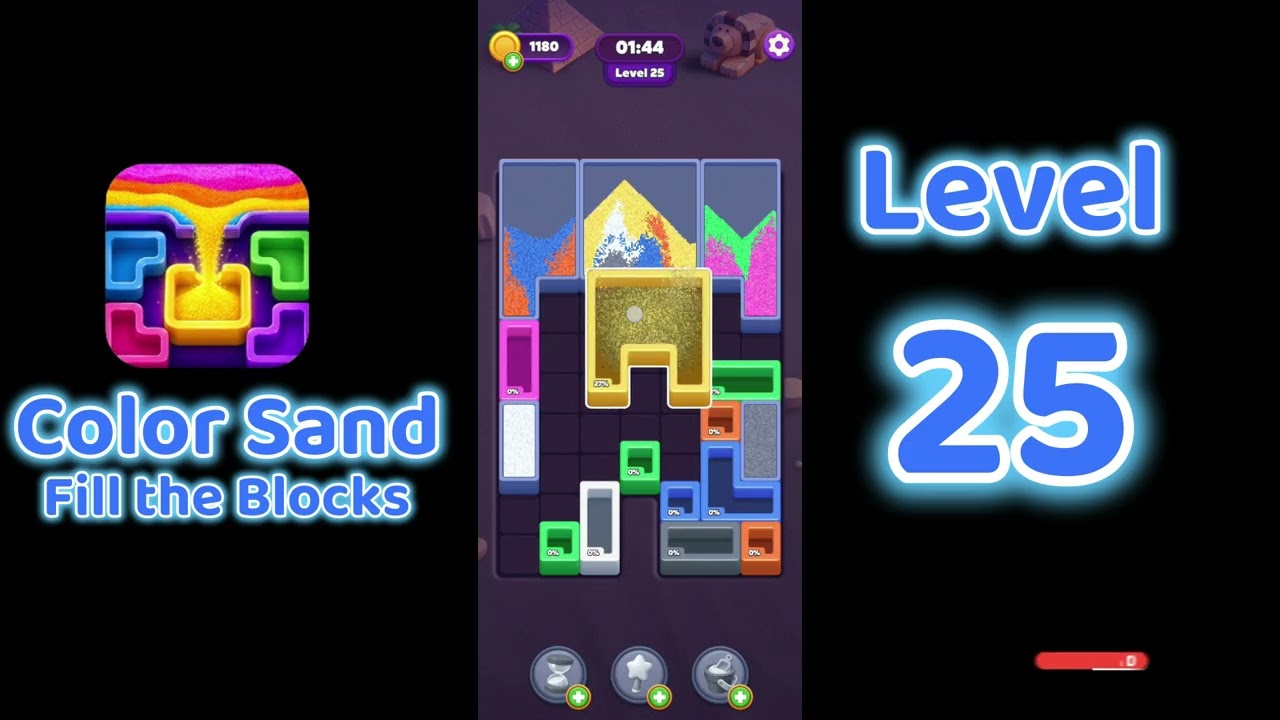 Color Sand Fill The Blocks Level 25🧩🌈 | Gameplay Walkthrough | Go Answer