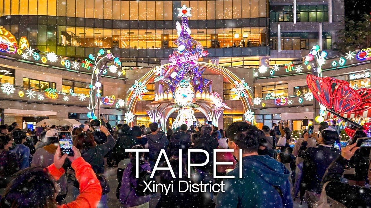 台北信義統一時代耶誕燈飾｜4K HDR｜Taipei Christmas Lights 2023 - Xinyi District