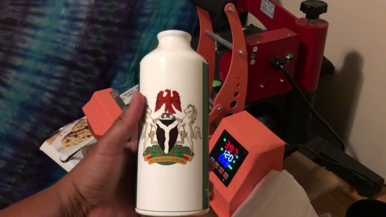 Sublimation on a water bottle