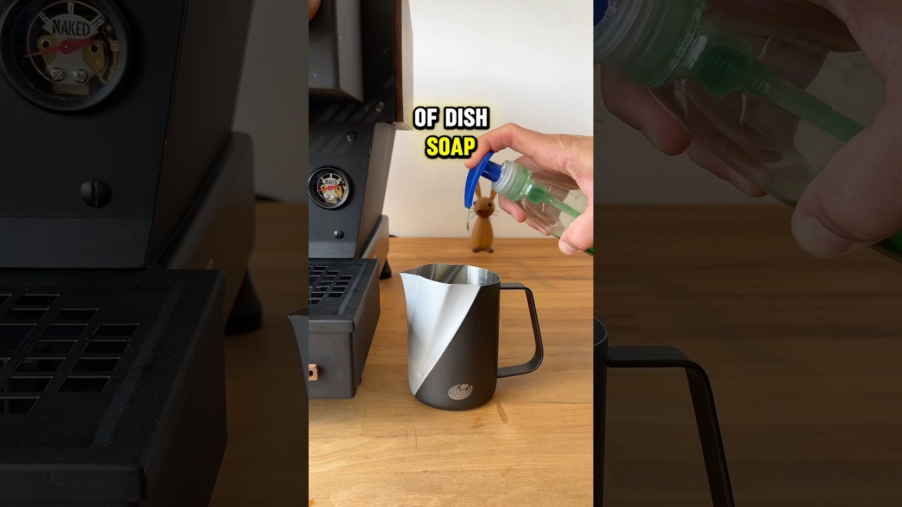 Free! Steaming with soap is a cheap way to practice steaming and basic Latte Art! Share now 🙌