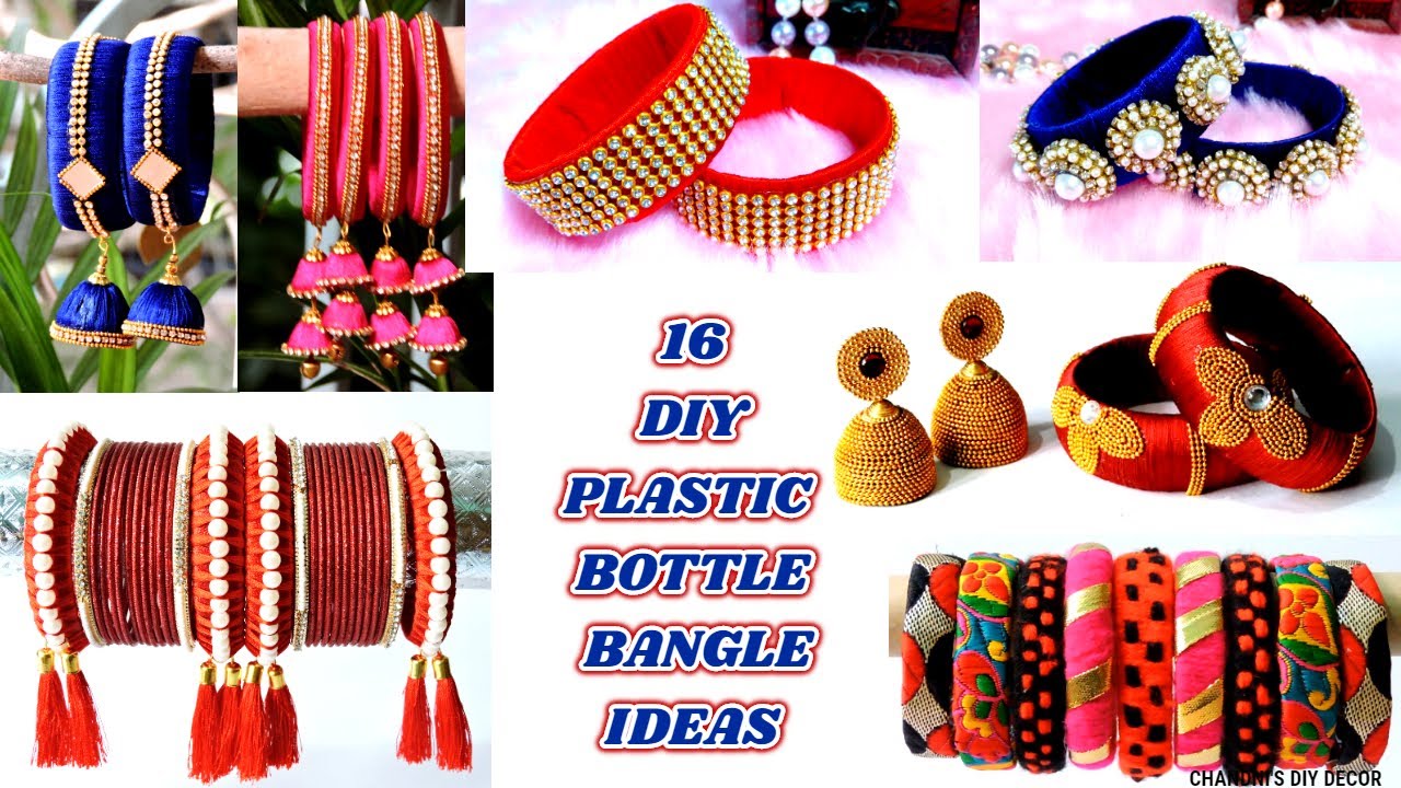 16 Bangles Making Ideas Using Plastic Bottle || Silk Thread Bangles || घर में बनाए चूडियाँ।