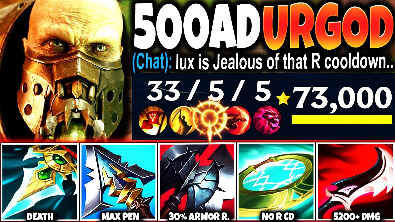 Meet the New DUSKBLADE URGOT 500 AD Build: ZERO SEC CD R & 150.000+ Total DMG 🔥 League of Legends
