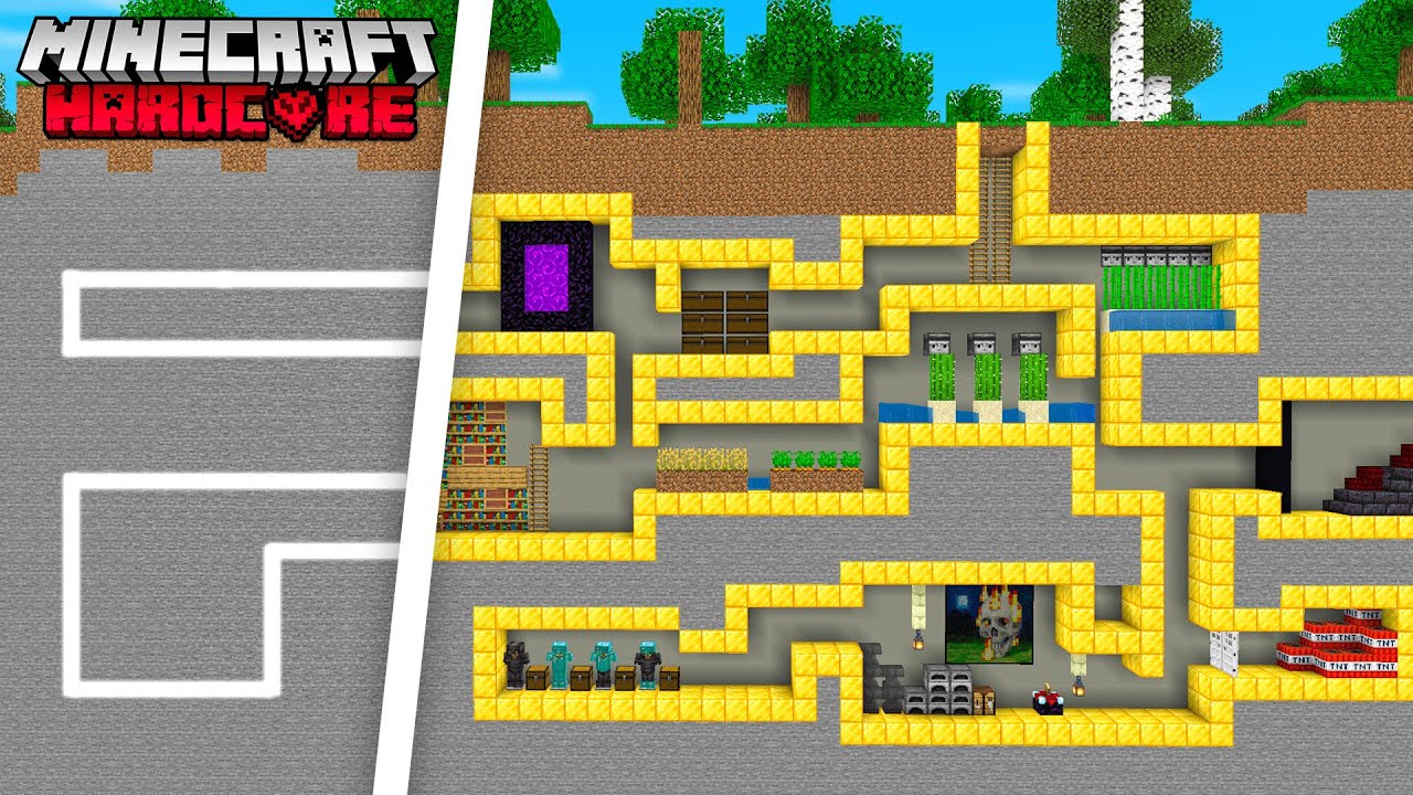 J'ai construit un BUNKER de LUXE sur Minecraft Hardcore