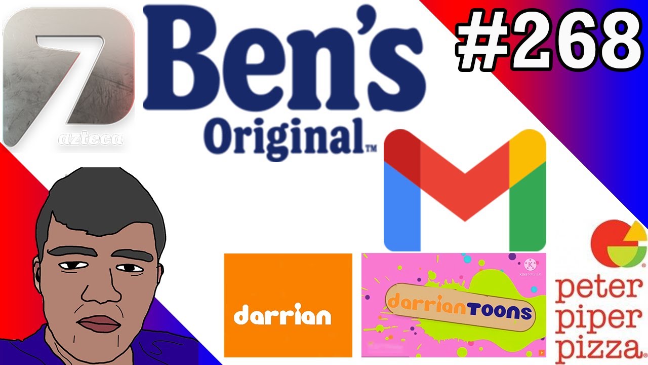 ИСТОРИЯ ЛОГОТИПА №268 — Gmail, Darrian, Azteca 7, DarrianToons, Ben's Original и Peter Piper Pizza