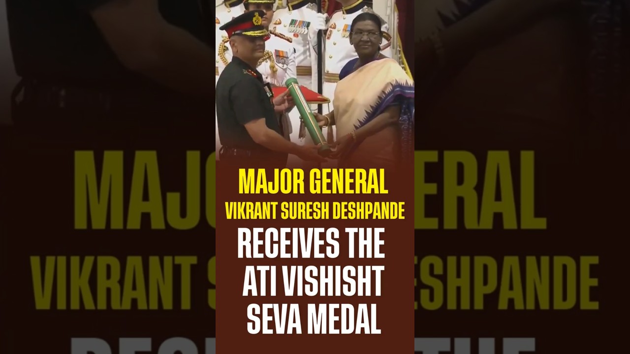 Major General Vikrant Suresh Deshpande Receives the Ati Vishisht Seva Medal
