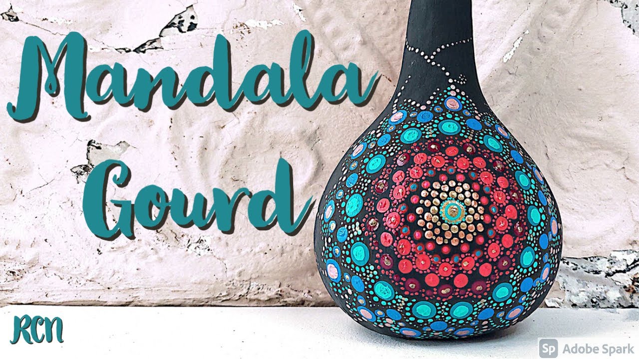 DIY Mandala Gourd / Mandala dot Tutorial / Gourd Art Tutorial / Gourd Art