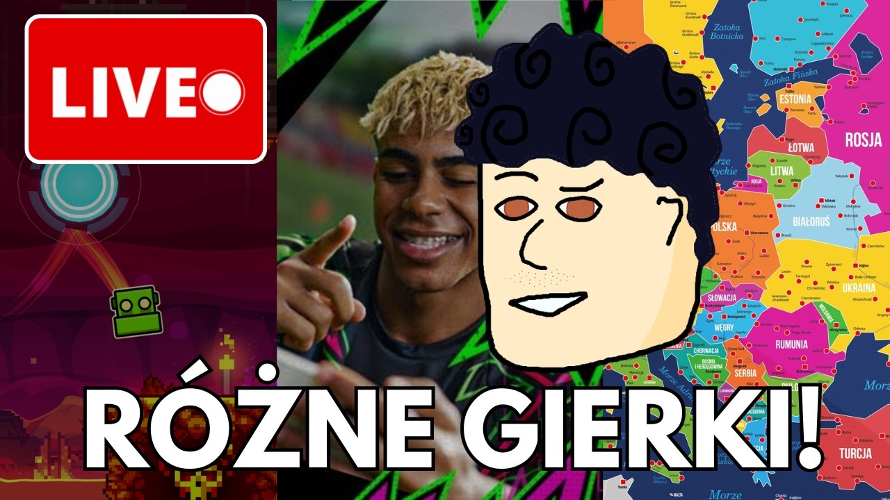 🔴NOCNY STREAMEK Z GIEREK *Geometry Dash, eFootball, JetPunk*