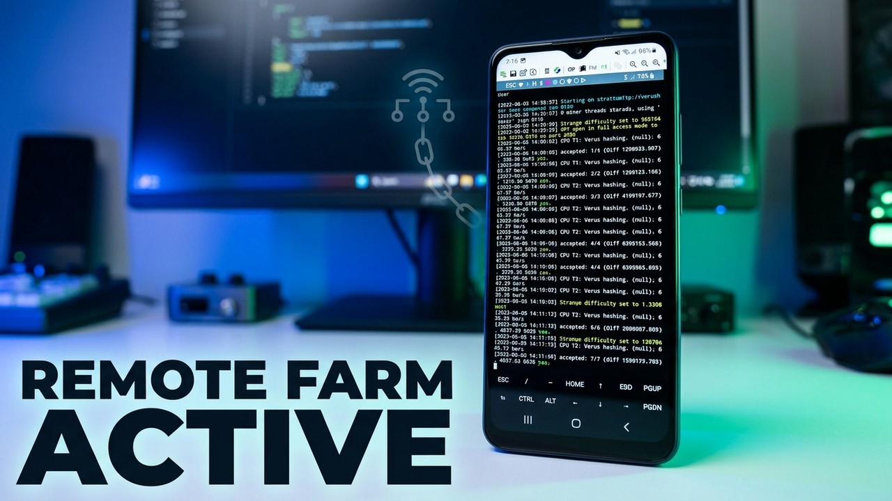 Новый и улучшенный способ майнинга Verus на Android | Удалённое управление фермой на вашем телефоне