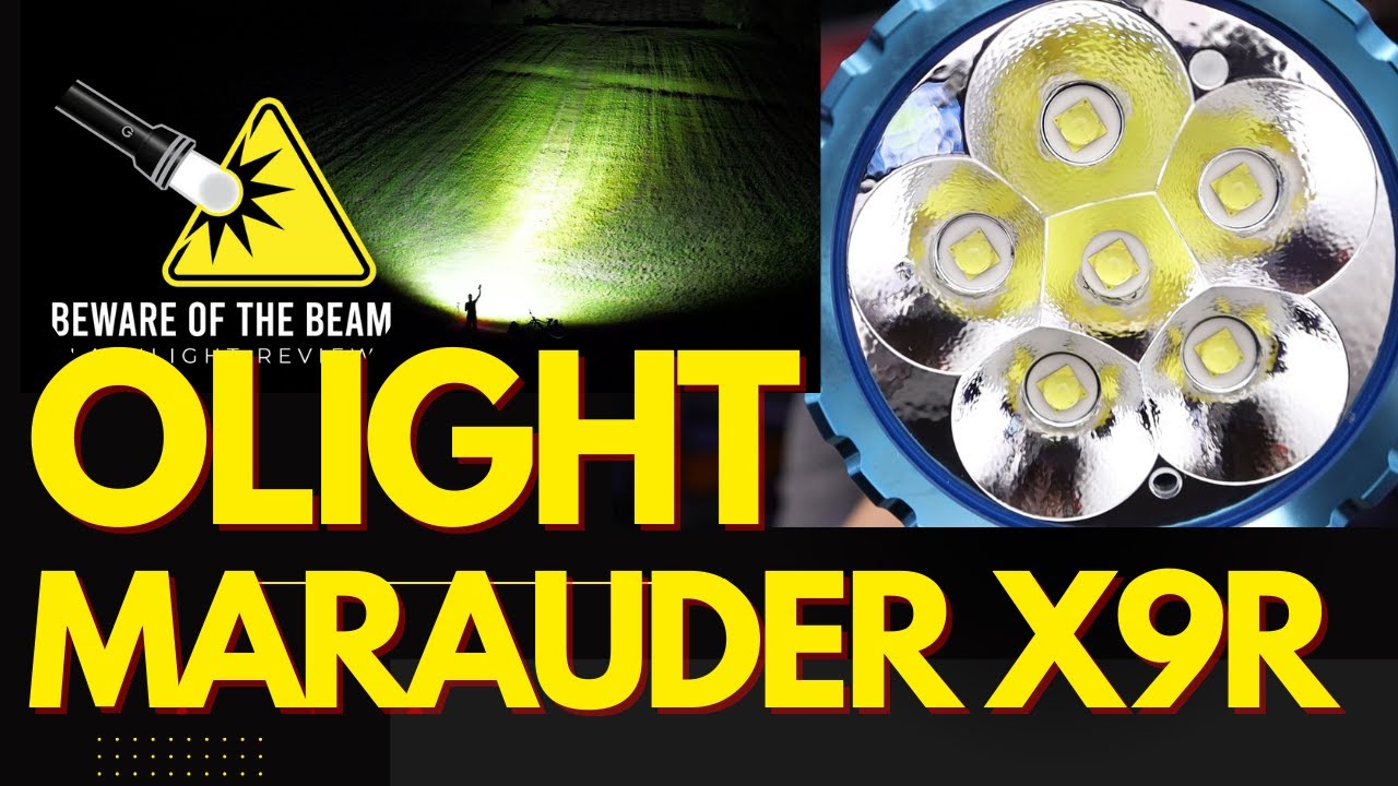 Olight Marauder X9R 25000 Lumen flashlight review + beamshots