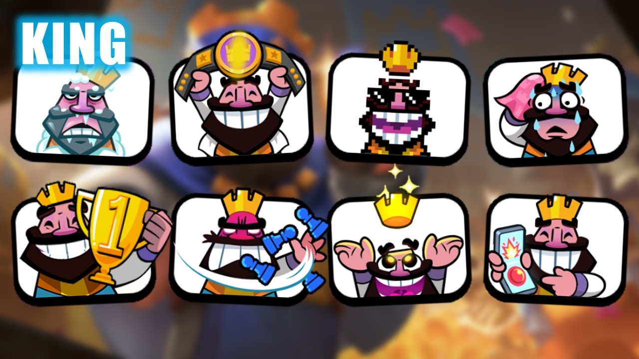 ALL King Emotes In Clash Royale!
