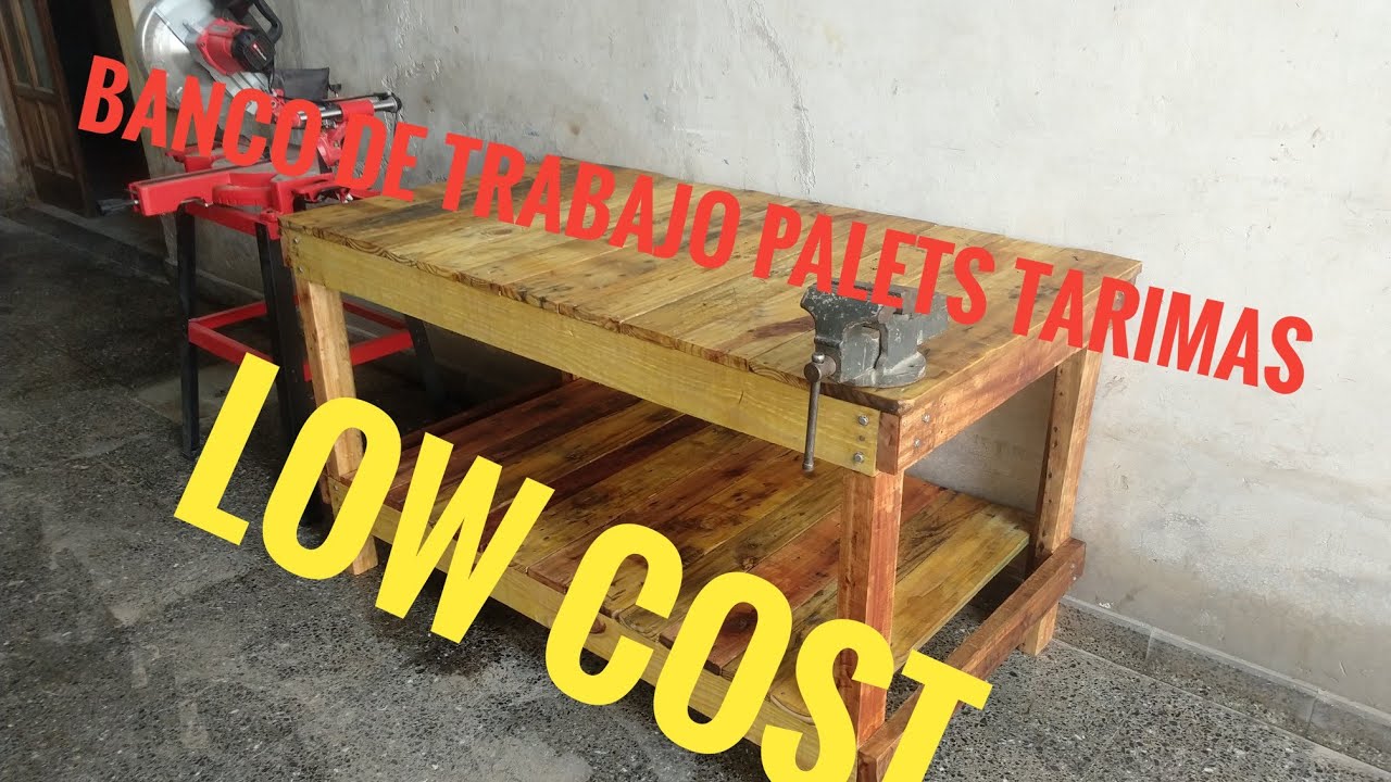 BANCO DE TRABAJO DE PALETS, TARIMAS. LOW COST♻️