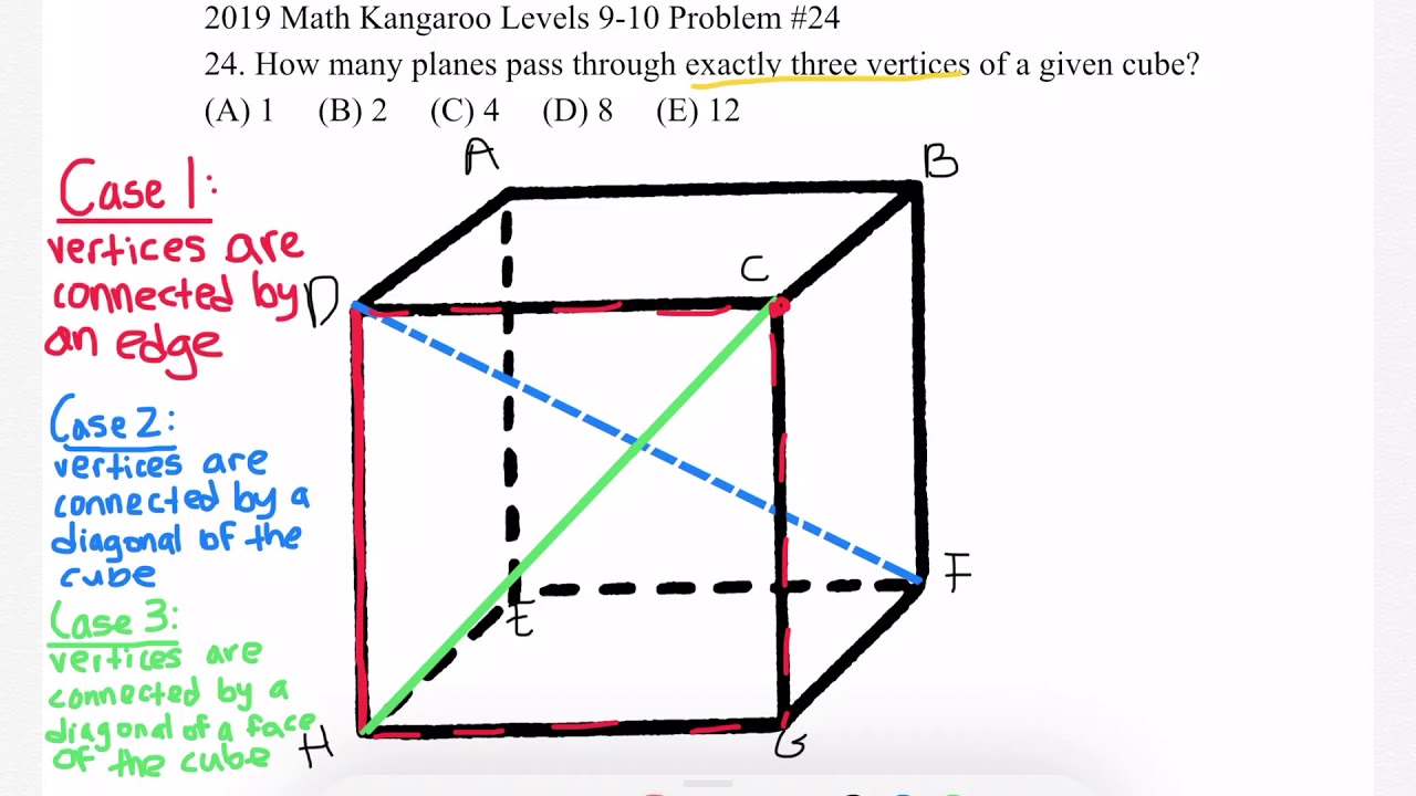 Задача №24 из учебника Math Kangaroo 2019 года, уровни 9-10.