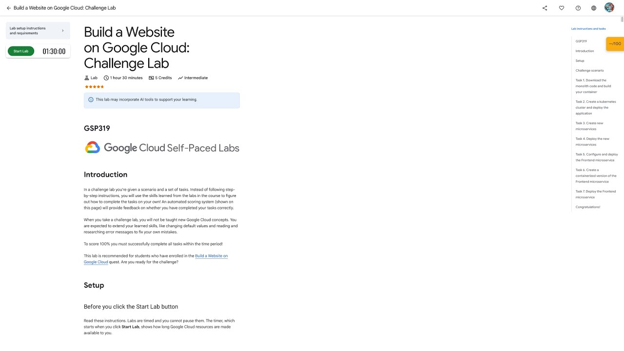 Qwiklabs | Build a Website on Google Cloud: Challenge Lab [GSP319]