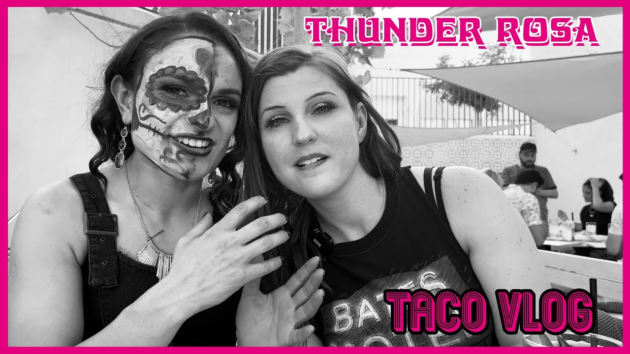 Leva  Bates Eating Tacos