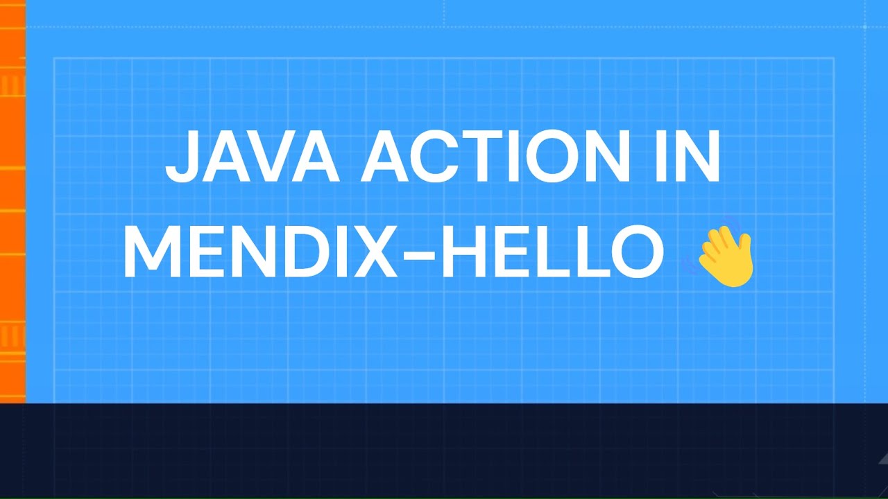 Hello-java action in mendix