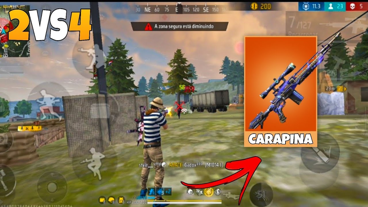 JOGANDO COM A CARAPINA NA RANQUEADA!! DUO X SQUAD | FREE FIRE MOBILE 