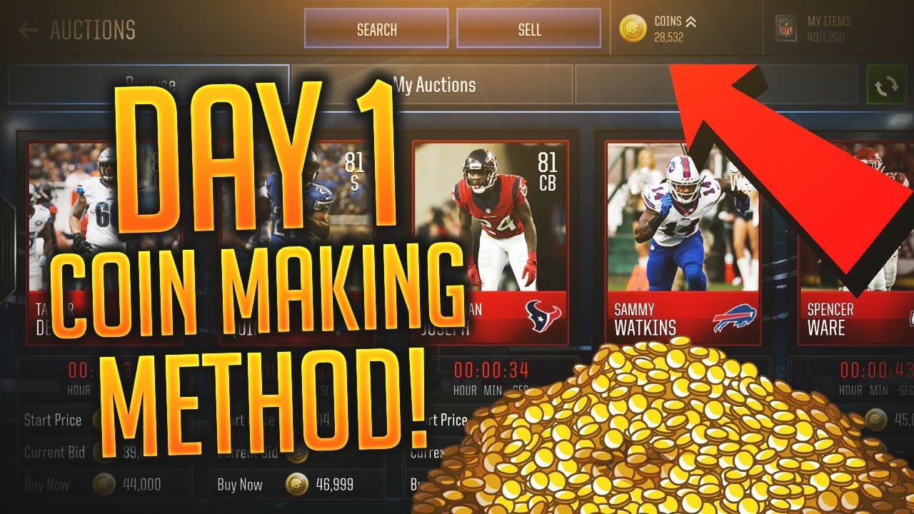 MADDEN MOBILE 18 COIN MAKING TUTORIAL! Best Week 1 Coin Making Guide! Free Coins!