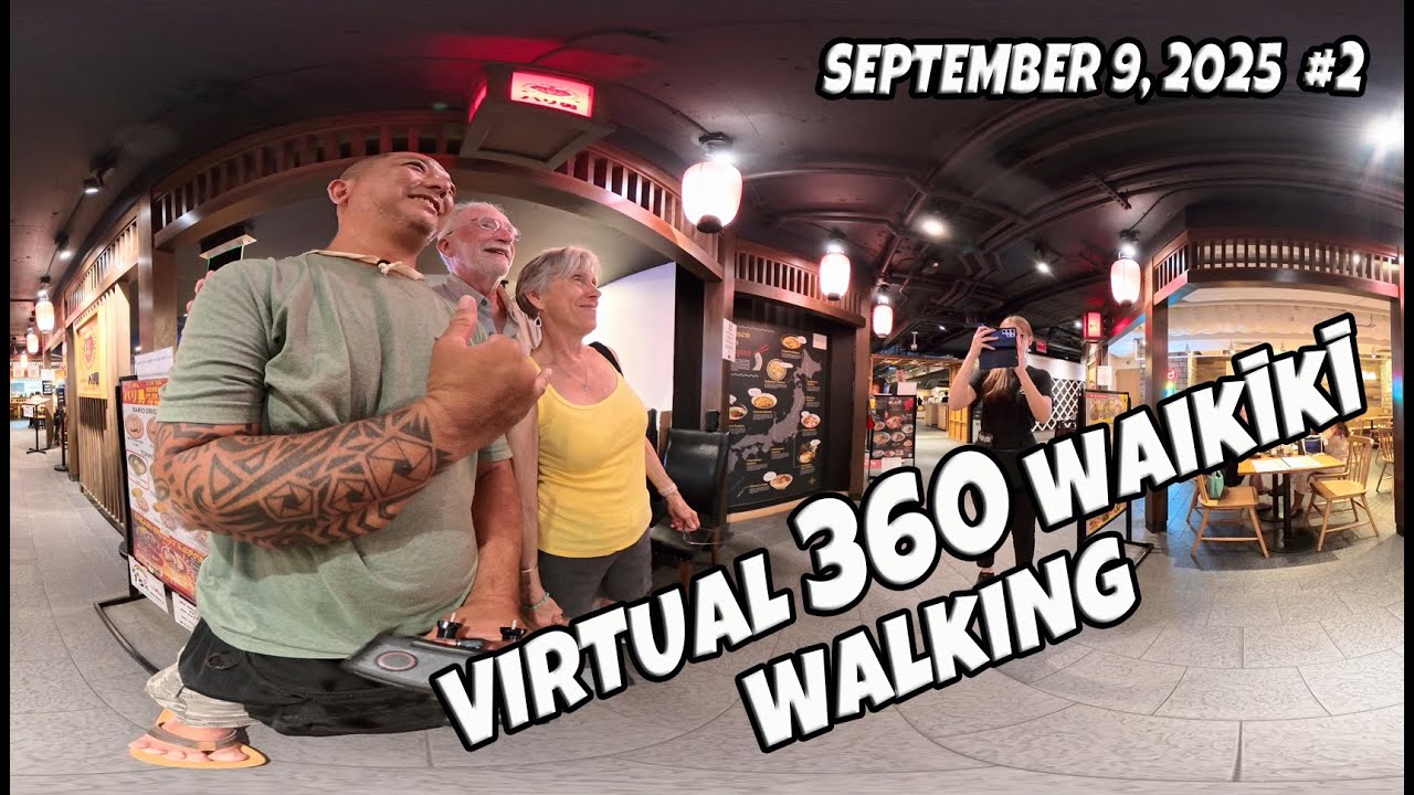 360° Walk in Waikiki – Kalākaua Ave, STIX Asia Food Hall & Kūhiō Ave (Sept 9, 2025)