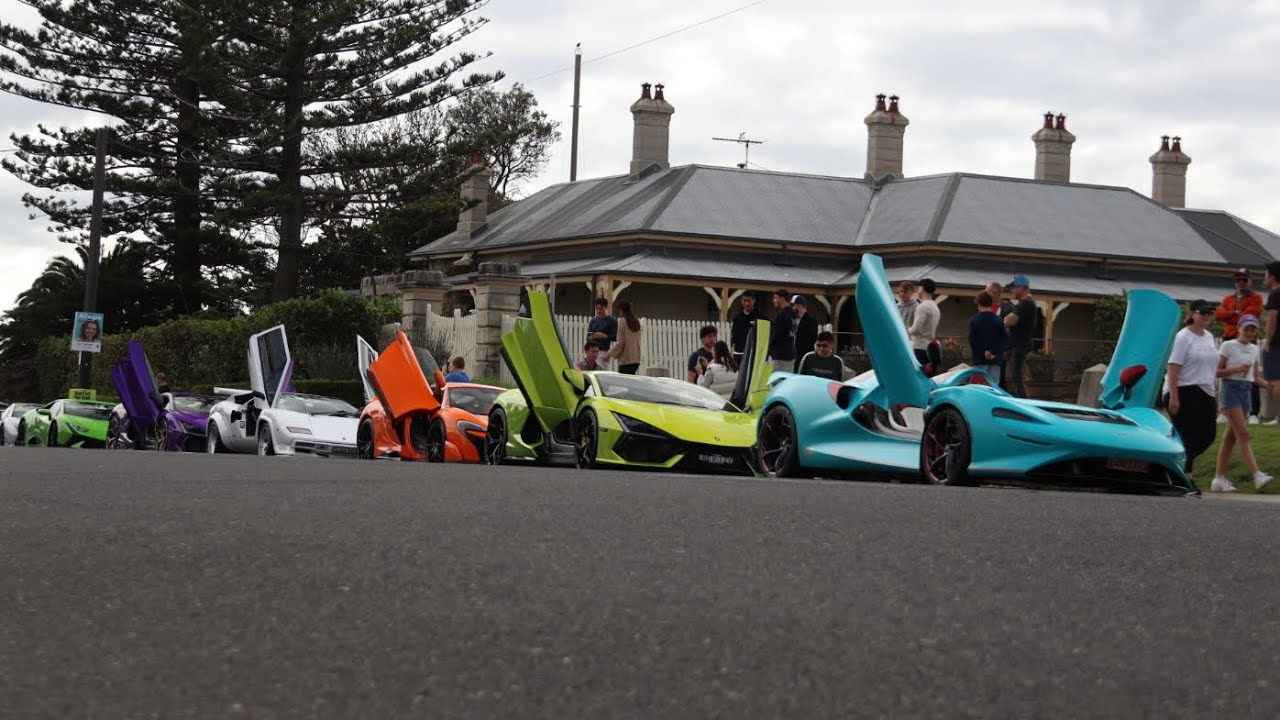 Crazy Hypercar Lineup in Sydney! (Elva XP, 4x Revuelto, Countach, 675lt and more)