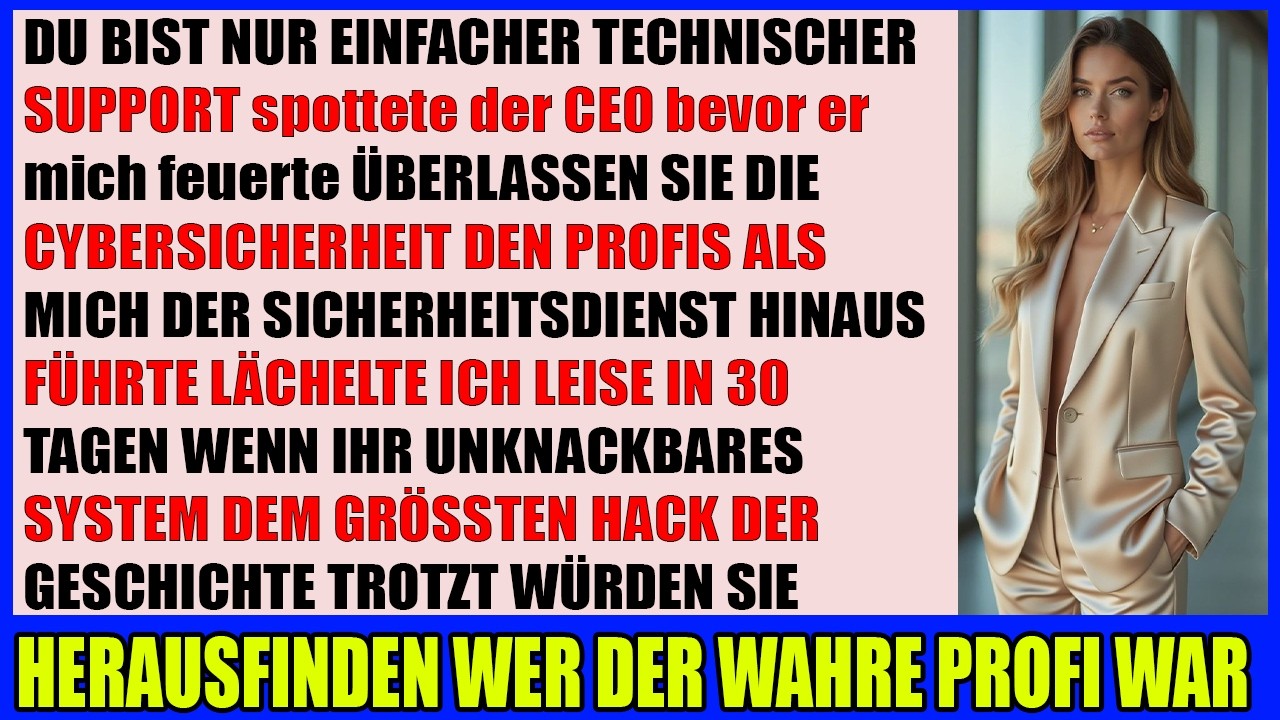Sie nannten mich nur IT Typ dann brach ihr Millionen Sicherheitssystem zusammen
