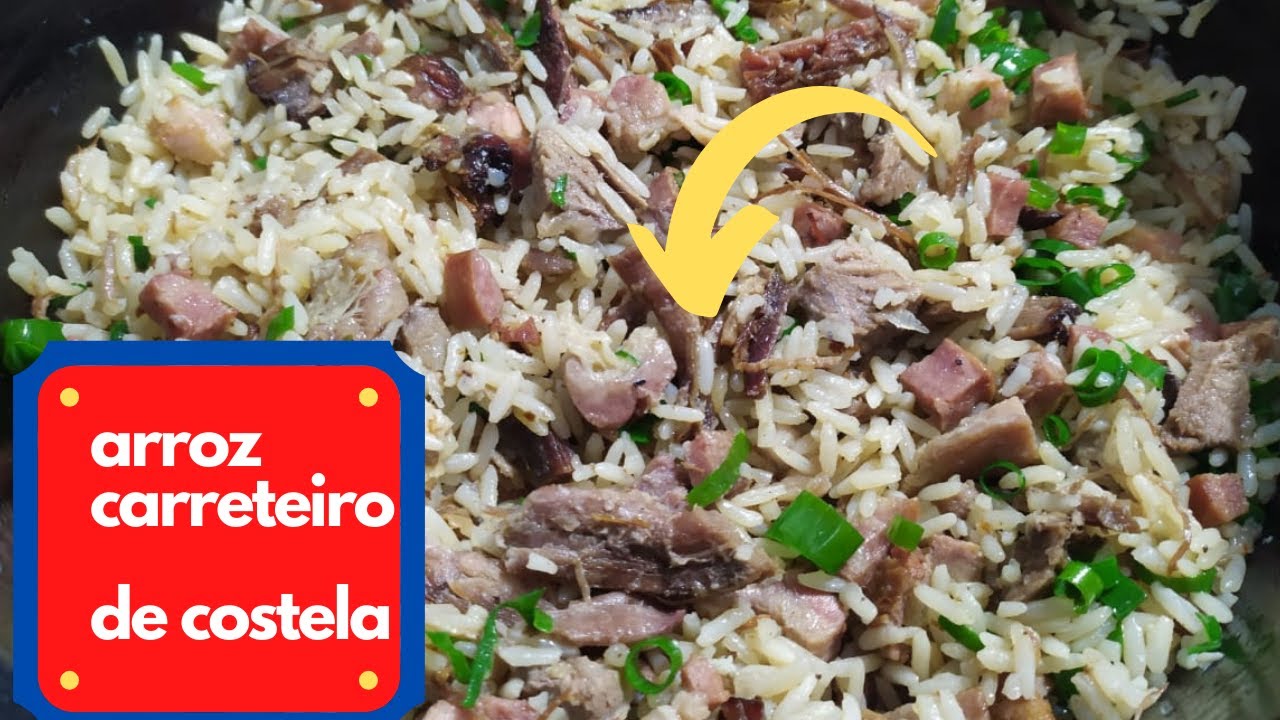 arroz carreteiro de costela  almoço completo  e  saboroso Receitas a Jato Rápidas e Práticas