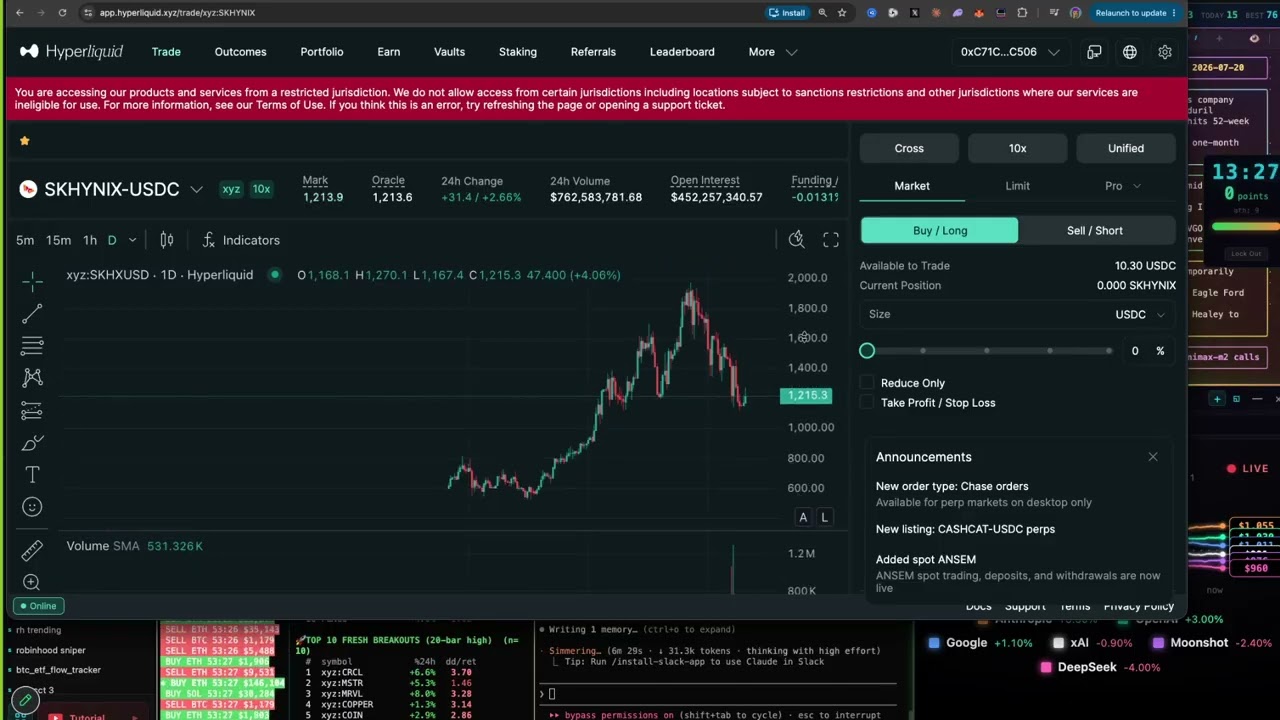 Moon Dev Caught a MASSIVE Solana Liquidation Event Live on Stream