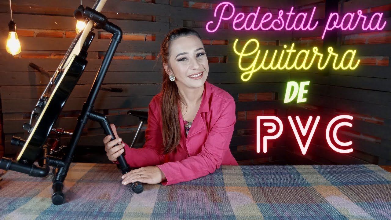 Como fazer pedestal para guitarra com cano de PVC