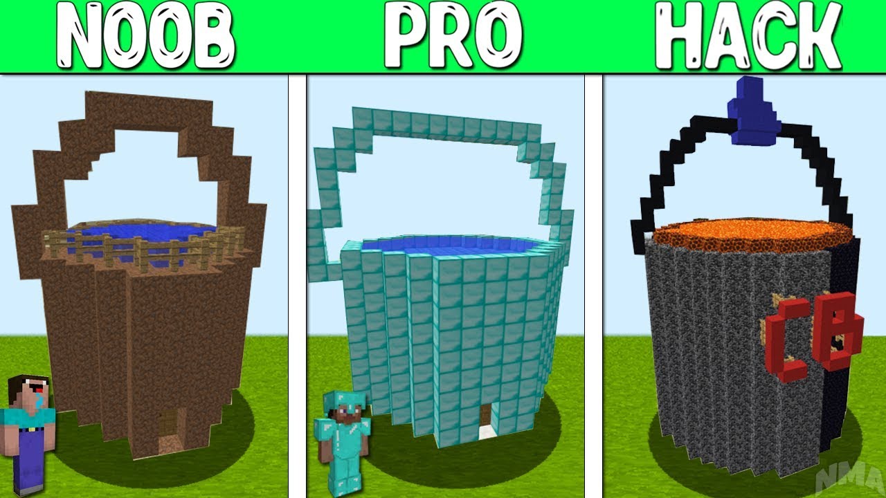 Minecraft Battle : CHUM BUCKET CRAFTING CHALLENGE - NOOB vs PRO vs HACKER Minecraft Animation
