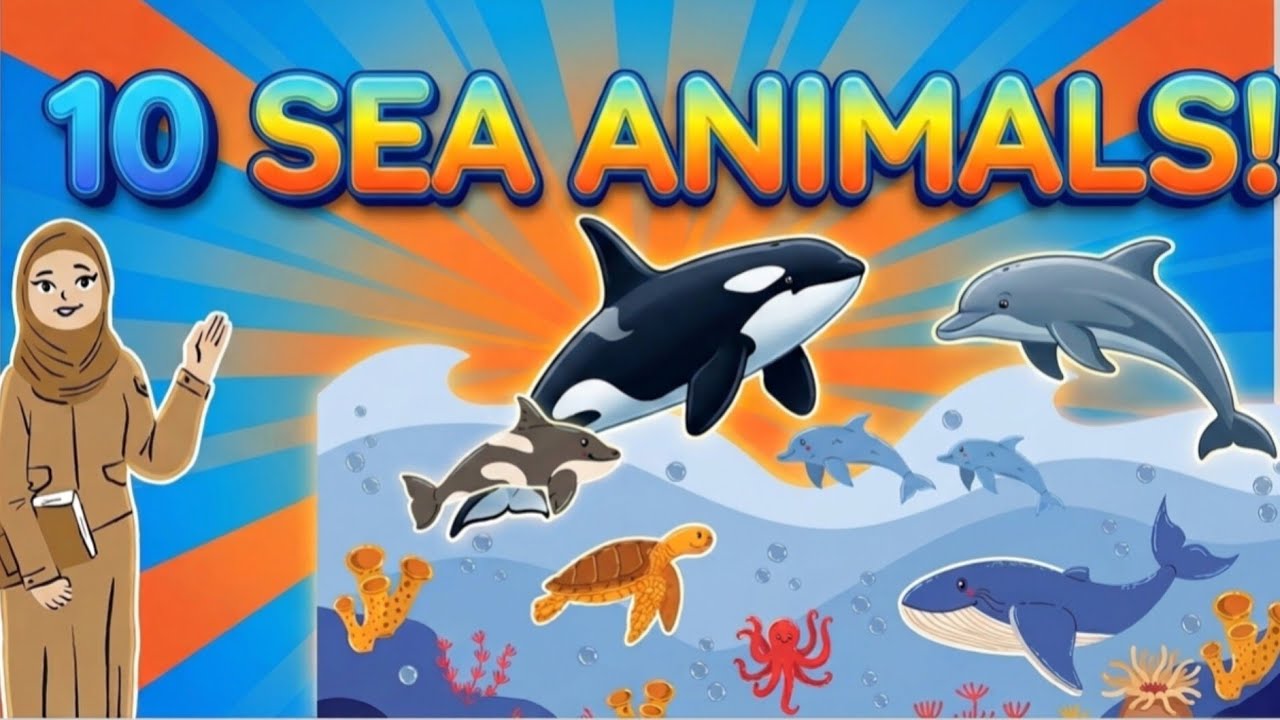 Let’s Meet Sea Animals🐬🦀  | Ocean Animals for Kids | Preschool Learning