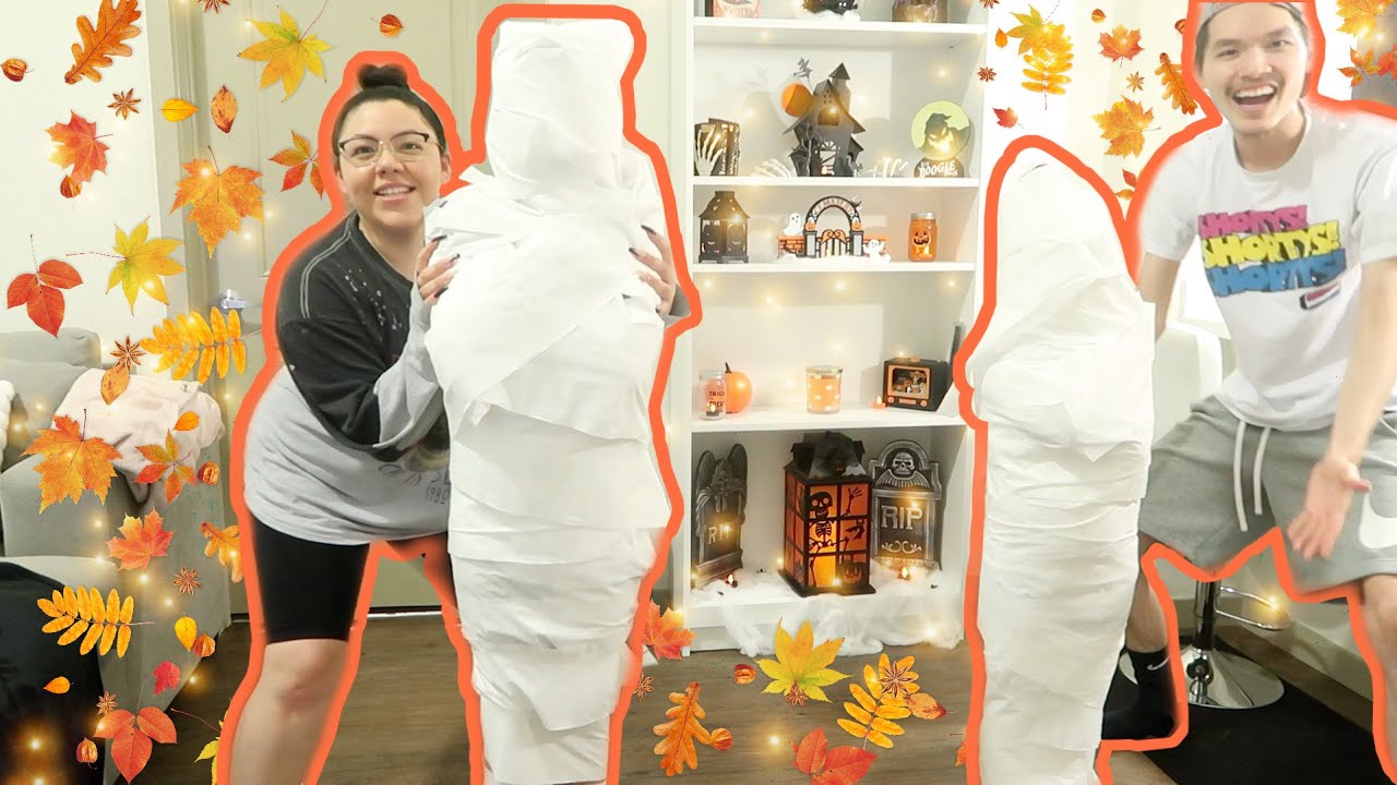 FAMILY MUMMY WRAPPING CHALLENGE!!!