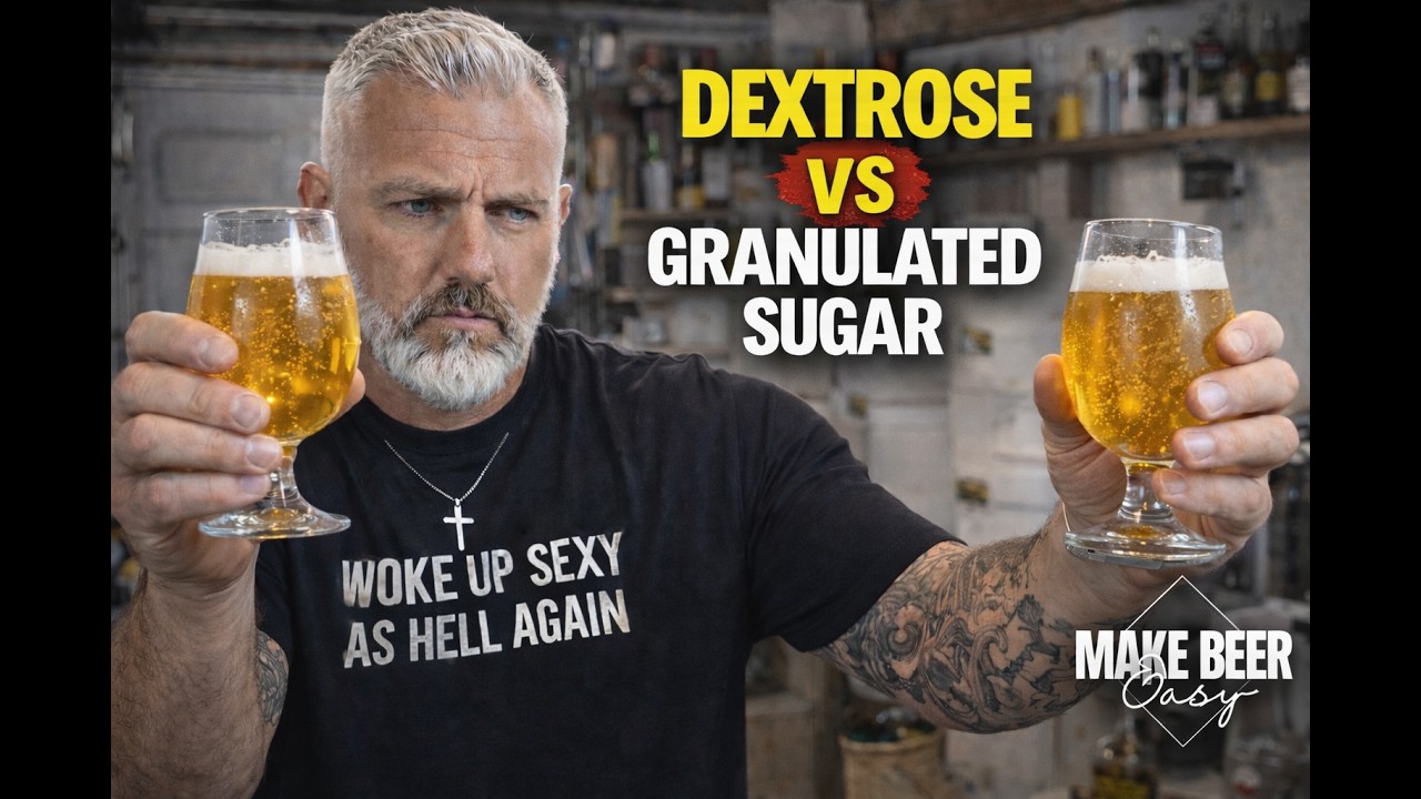 Beer Experiment Carbonating with Dextrose vs Granulated Sugar