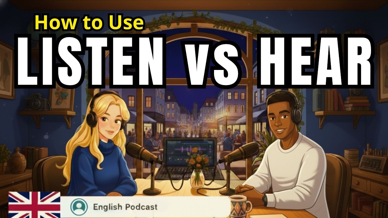 How to Use Hear Vs Listen in English | Learn English with Real Conversations